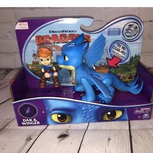 Dreamworks Dragons Rescue Riders Dak & Winger Action Figures With Sound